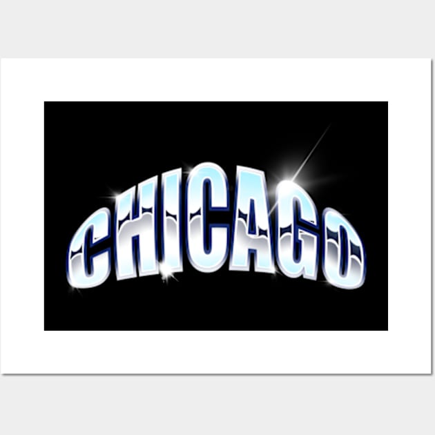 Chicago - Typography Style Design Wall Art by BlockersPixel